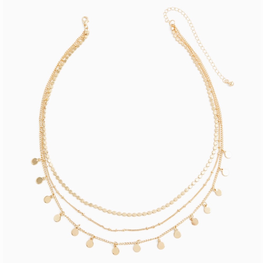GOLD-TONE MULTI COIN LAYERED NECKLACE